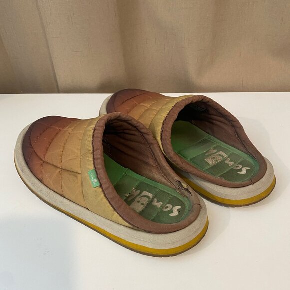 Sanuk‎ Men’s Slippers Size 9 Quilted Gradient Comfort House Shoes - Picture 4 of 8